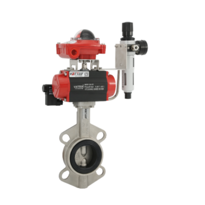 Industrial Pneumatic Butterfly Valve Compatible With Food, Chemical, and Petrochemical Pipeline Applications