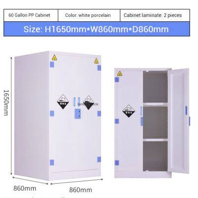 Large Capacity PP Acid and Alkali Safety Cabinet for High-Volume Labs|Up to 500 liters (300L, 400L, 600L options)