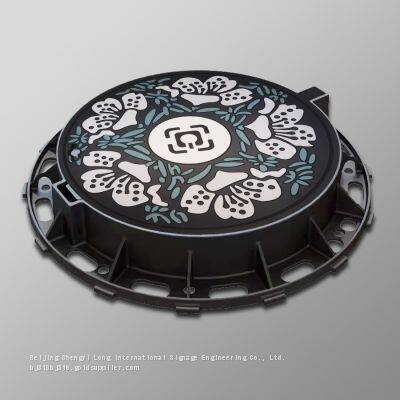 Customized Production of Ball-machined Cast Iron Japanese and European Painted Decorative Art Manhole Covers photo-5