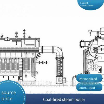 Большой промышленный котел, двухбарабанный котел типа SZL, цепной паровой котел на 20 тонн, горизонтальный угольный котел photo-2