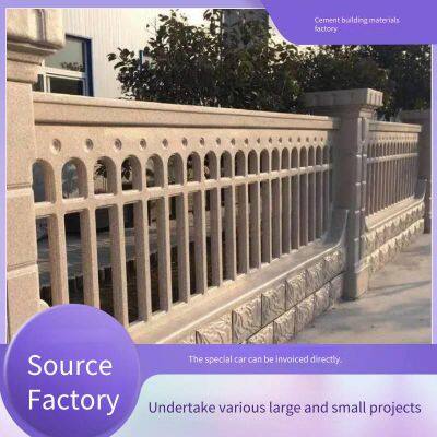 Concrete Hollowed-out Wall, Cement Lattice Fence Factory, Customizable Villa Golden Lattice Guardrails, Prefabricated Enclosures photo-2