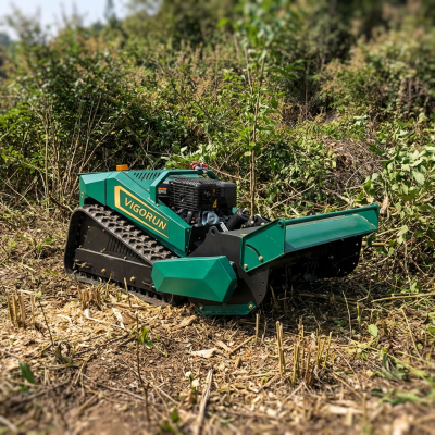 Vigorun Radio Controlled Track-mounted Weed Trimmer MTSK800 800mm Remote Operated Tracked Grass Cutter for Sale