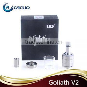 Goliath Rta With Glass Tube and Glass Drip Tip Heat Resistant Pyrex Tank Goliath v2 Tank Rebuildable Ceramic Rod Coil Atomize photo-4