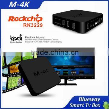 Bluetooth 4.0 RK3299 H.265 4Kx2K TV Set Supported Android 5.1 Smart M-4K TV Box Arabic IPTV Box