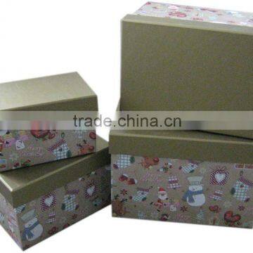 Rectangular Christmas gift Box 4/S