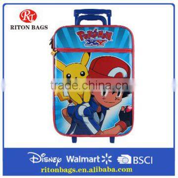 Customized Pokemon Cool School Trolley Bags Luggage Bag For Boys