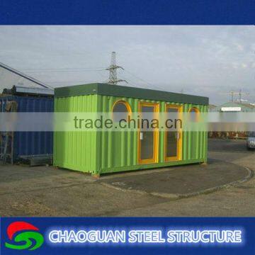 Colorful shipping container house