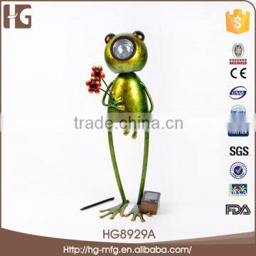 Popular design unique frog shaped craft 17x12x43/54CMH HG8929A lawn garden decorations with great price