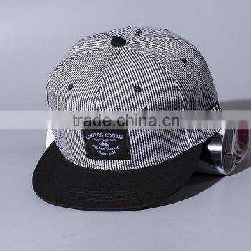 Striped Pattern Applique Beard Embroidery Male Female Custom Snapback Hats Wholesale photo-3