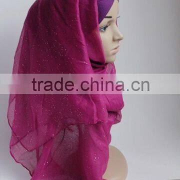 Autumn Fashion Cotton Voile Sequin Islamic Hijab Scarf Quality Choice photo-3