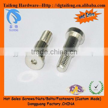 nickel plated hex socket cap head step machine screws