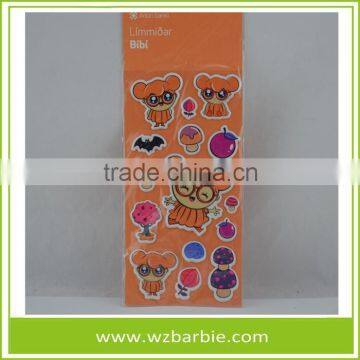 Wholesale Lovely Girl Decorative Removable Puffy Sticker For Promotional