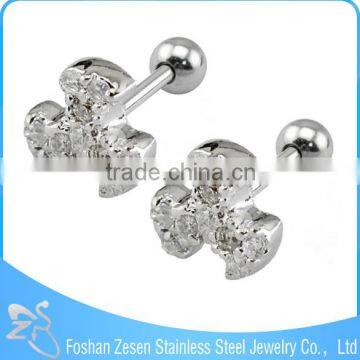 ES01591 Surgical Steel Mens Stud Earrings Fashion Round Small Evil Eye Earrings photo-5