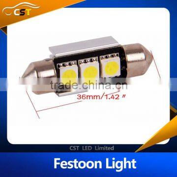 White 36mm Error Free Canbus Festoon LED License Plate Light For Merceder ZK7