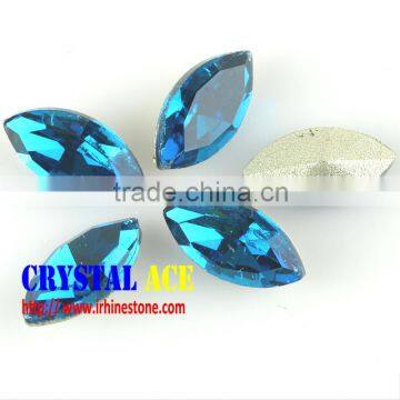 Capri Blue Glass material Marquise Shape Fancy Stones In Bulk