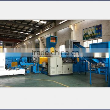 waste plastic PE PP films agglomerating granulator machine