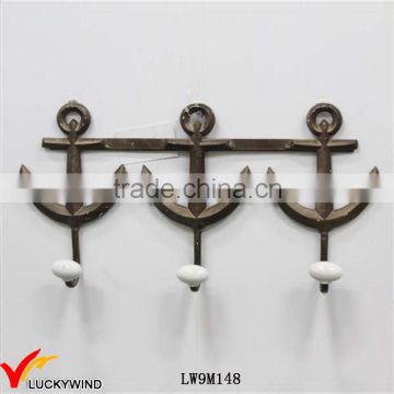 Wall Art Vintage 3 Metal Wall Hooks