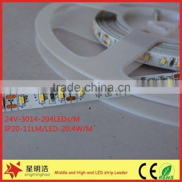 DC 12V/24V SMD 3014 238LEDs/M 2380LM/M Double white PCB with CE/RoHS/LVD ws2801 led strip