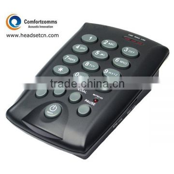 Professional mini black call center RJ11 dialpad telephone with headset port CHT-800