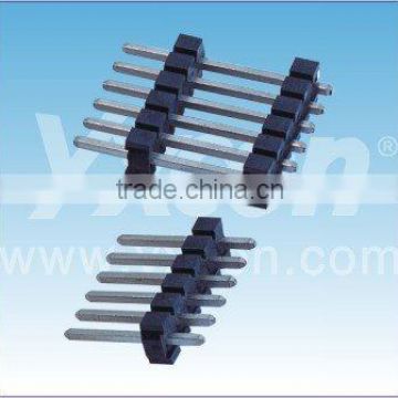 China 3.96mm pitch 6 pin single row with one or more plastic bar pin header connector