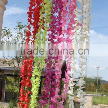 2m Artificial wisteria wall hanging flower decoration,mix colors