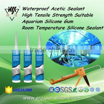 Waterproof Acetic Sealant High Tensile Strength Suitable Aquarium Silicone Gum Room Temperature Silicone Sealant