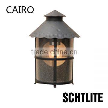 CAIRO outdoor half E27 antique garden cone wall lamp