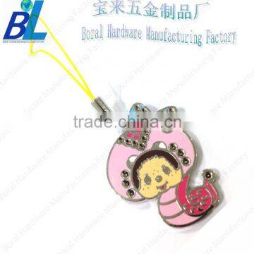 Cute enameled metal baby cartoon characters phone charms