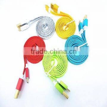 High Quality 1 Meter Colorful Flat Micro Usb Cable Data Sync Charger Cable photo-6