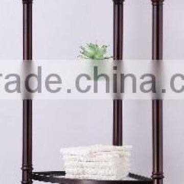 High grade quality new style elegant curved shelving adjustable feet classical ORB 5-tier corner etagere