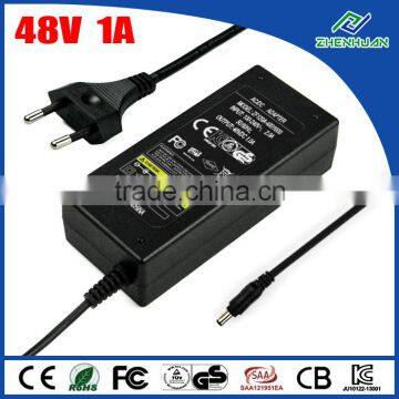 KC power supply switching adapter poe adapter 48V 1A