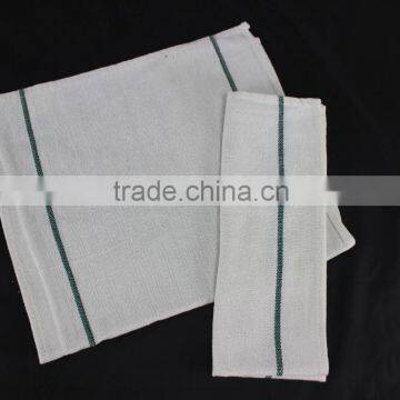 China Factory Wholesale White Kitchen Tea Towels With Stripe Border photo-6