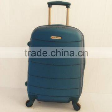 ABS + PC film lightweight dark blue hard side trolley luggage