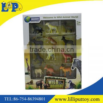 Funny wild aniaml antelope toy set with window box