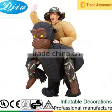 DJ-CO-156 INFLATABLE RIDING GORILLA Orangutan Adult Costume Costumes Party Halloween Theme