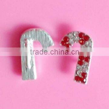 23*19 mm Christmas candy cane button slider for 3/8" ribbon (BTN-5400