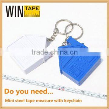 13 year New Design high quality custom Logo Mini oem custom tape measure/measure tape with key chain under 1dollar