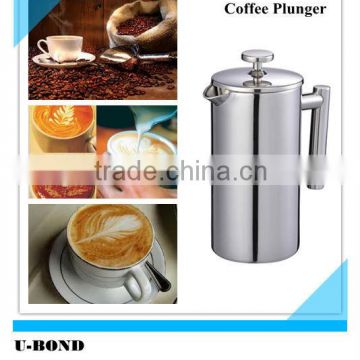 high quality stainless steel french coffee press (0.35L,0.5L,0.8L,1.0L,1.5L)