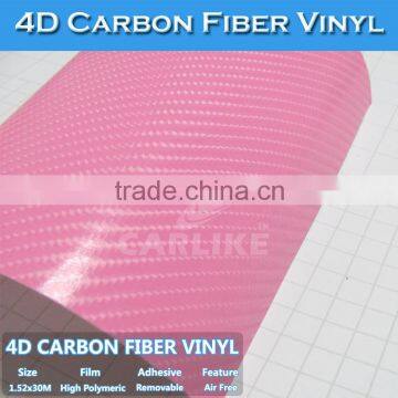 CARLIKE Removable Car Wrap Vinyl 4D Carbon Fiber Sticker Foil