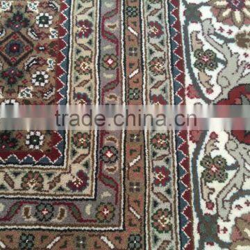 Black-Beige Mahi Tabriz Woolen and Silk Carpet photo-3