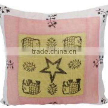 Star With Elephant Printed Cushion Cover