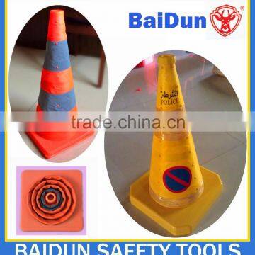 Collapsible traffic cone /safety road cone 320, 400, 450, 550, 620, 700mm with LED light