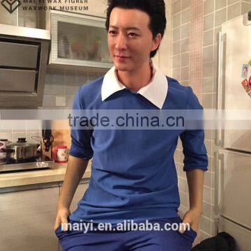 Chinese star silicone statue Han Geng wax figure