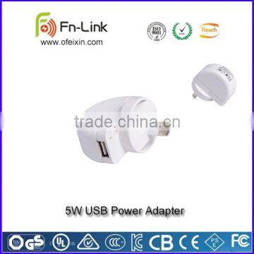 SAA USB CHARGER ADPATER 5W Power adapter power Switching