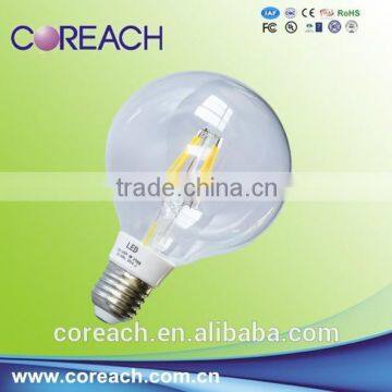 A60 E27 led filament light 6w E27all glass 360degree beam angle 2w --12w