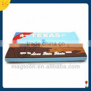 2015 custom Texas tourist souvenir 3D soft PVC fridge magnets