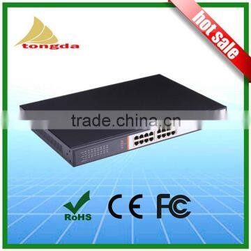 High Quality 16 Port 10/100Mbps Internal Power 250W Managed PoE Switch With 2 Gigabit Como photo-3