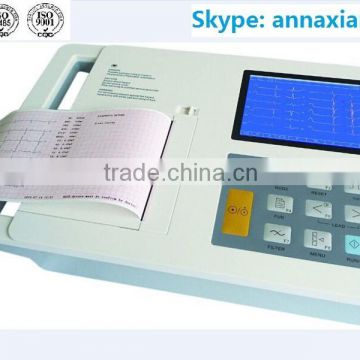 price of the Portable 6 channels interpretive ecg machine with CE approved (MSLEC13-6)