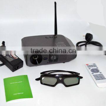 data show projector, hologram projector, DLP Style Smart 3D projector for Homer Theater with Buit-in Bluetooth