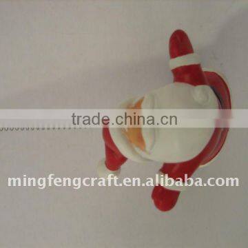 Polyresin santa claus hanger decoration craft